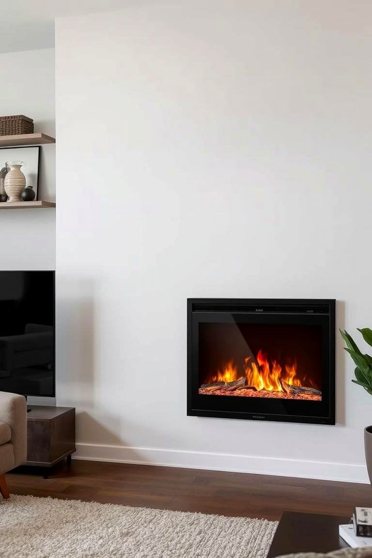 Modern Electric Fireplace for Ease and Convenience - 24 Modern Fireplace Ideas