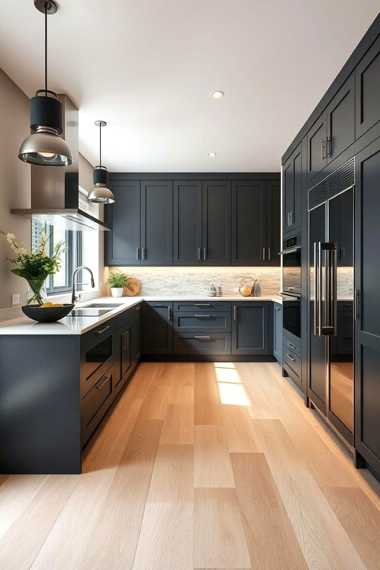 Modern Elegance Underfoot - 24 Light Wood Floor Kitchen Ideas