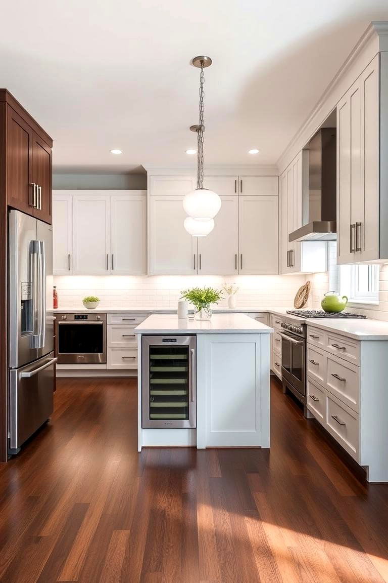 Modern Elegance Underfoot - 24 Kitchen With Dark Wood Floors