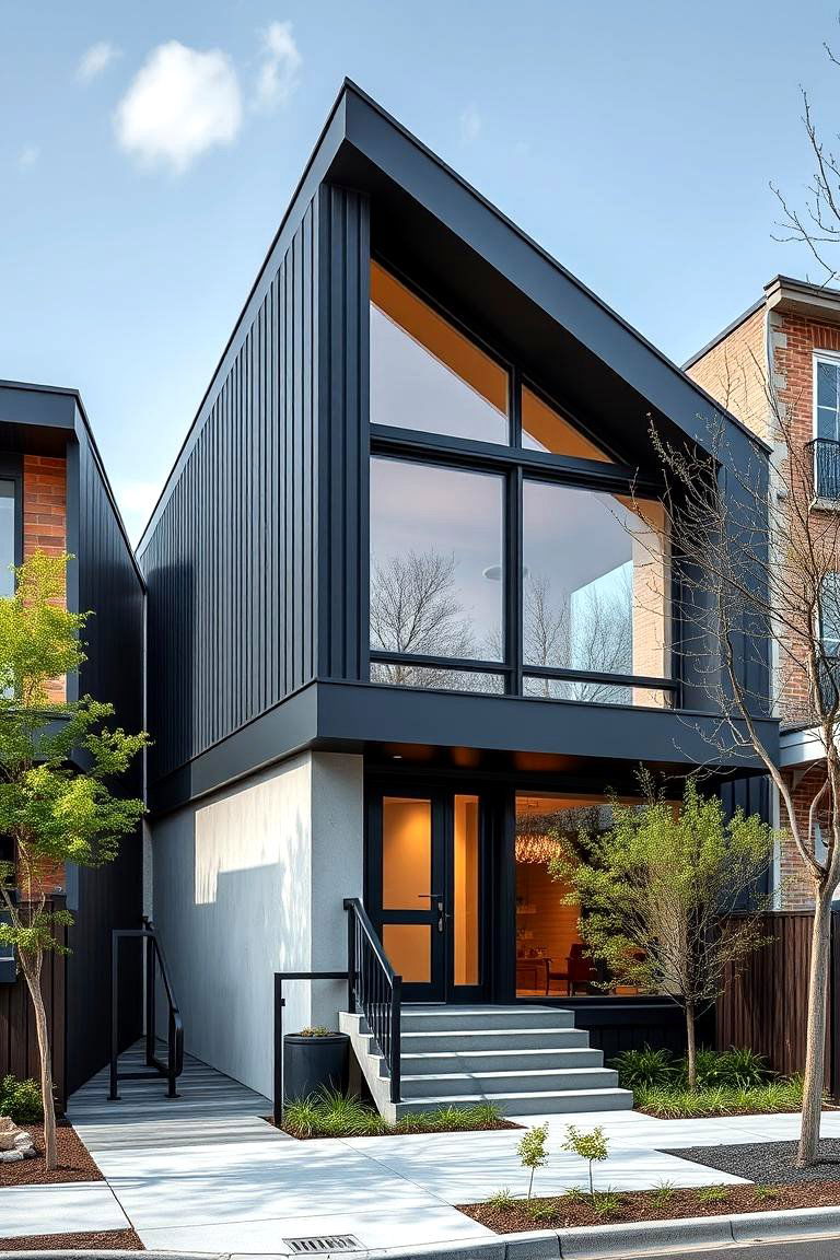 Modern Elegance in Urban Design - 24 houses with black roofs