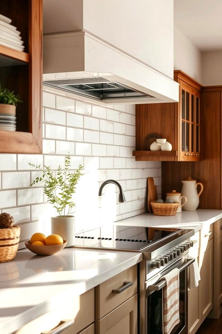 Modern Farmhouse - 24 White Kitchen Backsplash Ideas