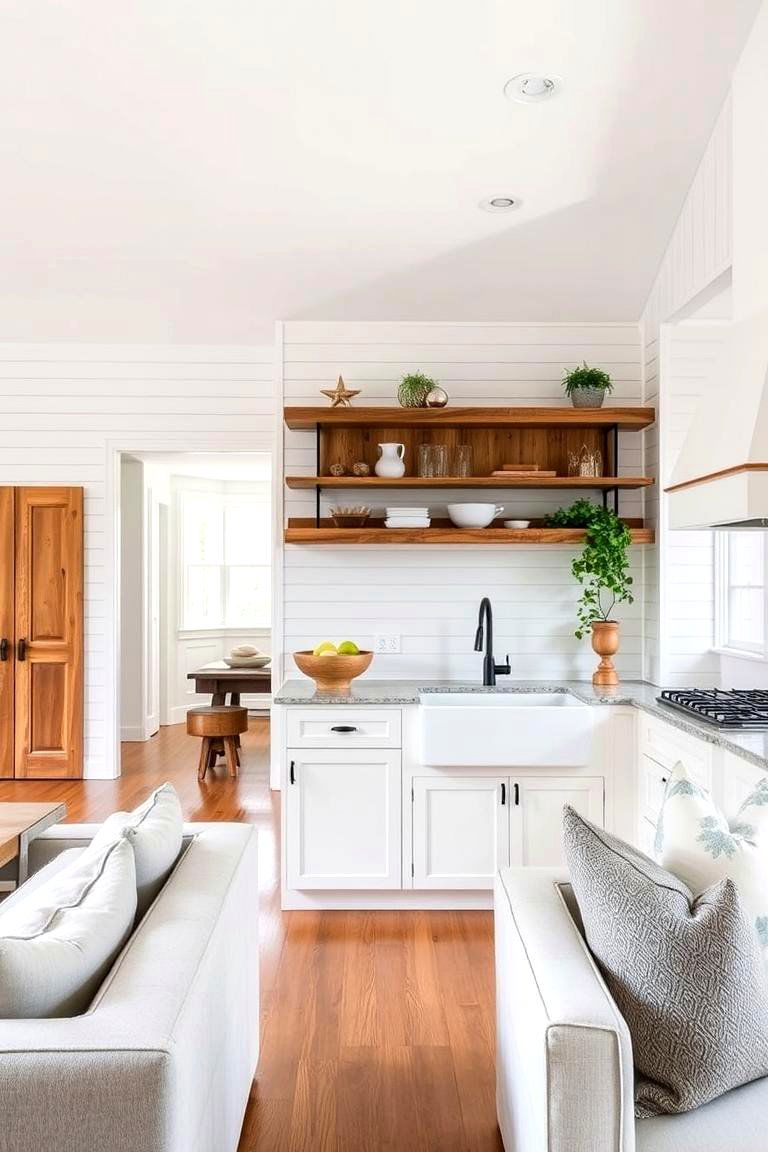Modern Farmhouse Aesthetic - 24 Open Kitchen Living Room Ideas