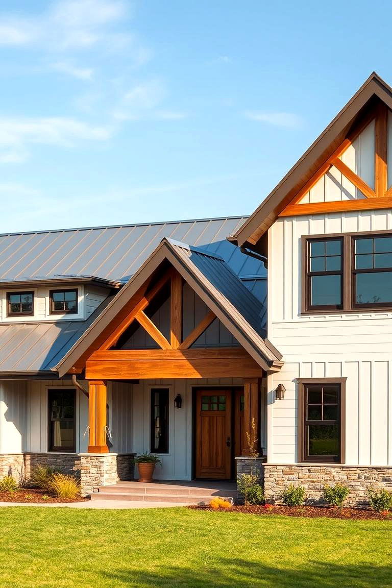 Modern Farmhouse Charm - 27 1980s House Exterior Ideas