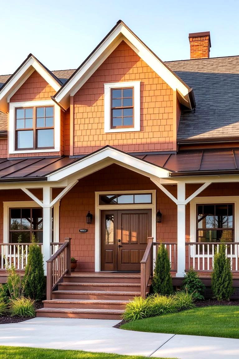 Modern Farmhouse Clay Design - 24 Home Designs Using Natural Clay Siding Colors
