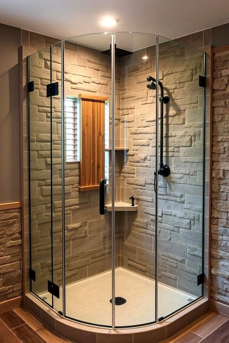 Modern Farmhouse Shower Enclosure - 24 Modern Farmhouse Bathroom Ideas
