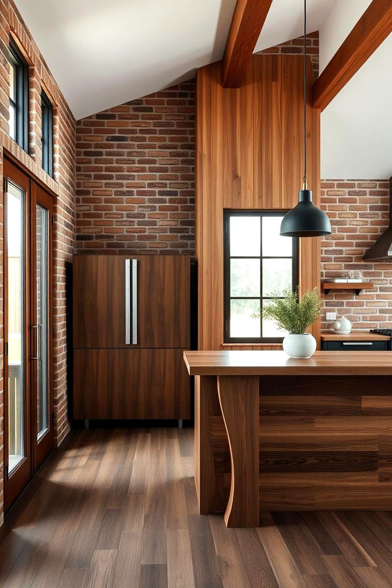 Modern Farmhouse Vibe - 24 Rustic Brick Fireplace Ideas