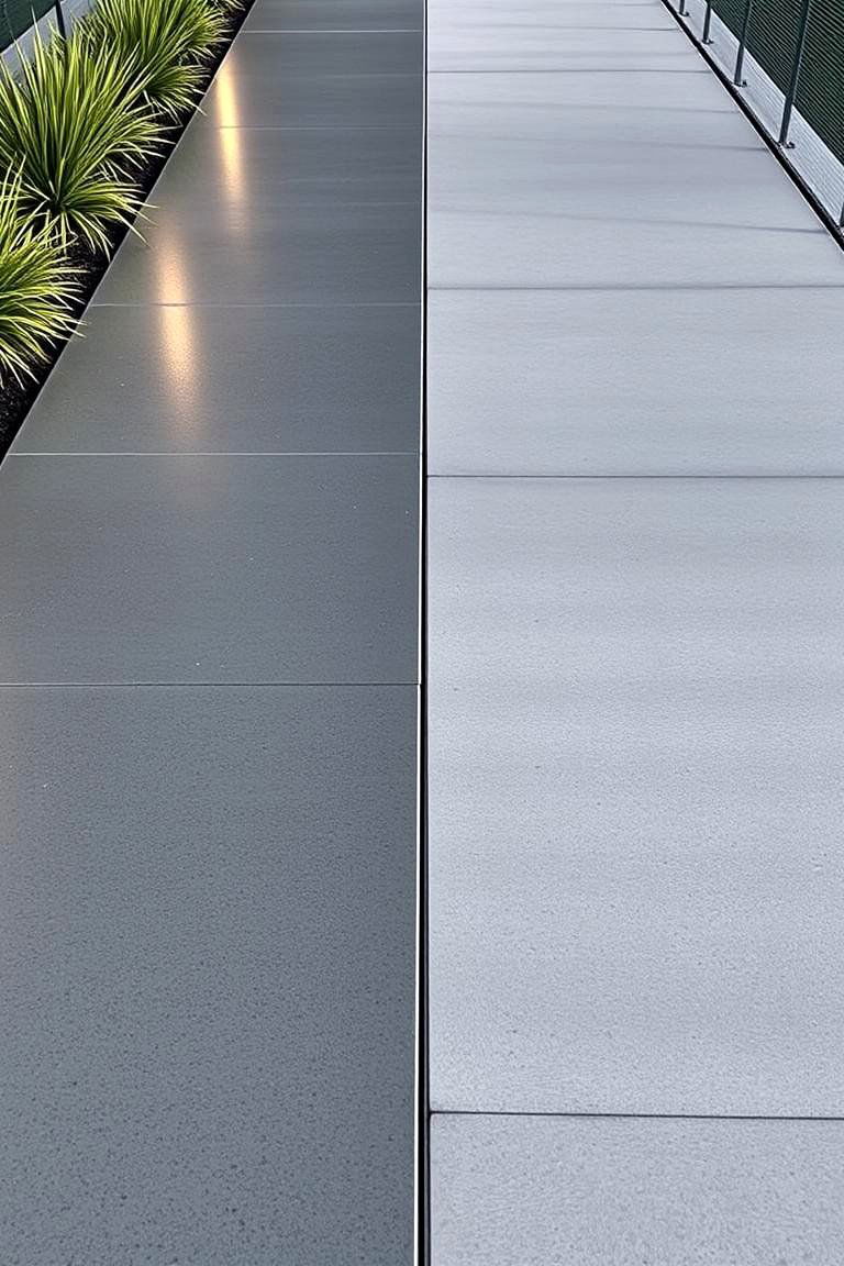 Modern Finishes on Concrete Walkway - 24 Concrete Walkway Ideas