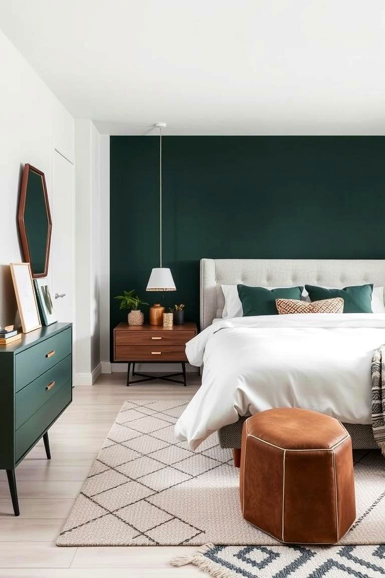 Modern Forest Green Minimalism - 24 Forest Green Bedroom Ideas