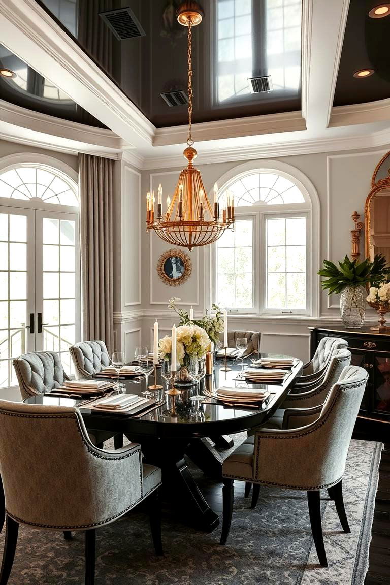 Modern Fusion of Classic Glam - 24 Glam Dining Room Ideas
