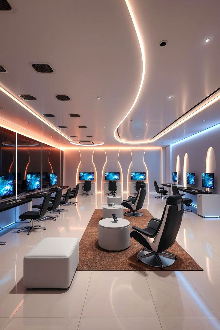 Modern Gaming Lounge - 24 Game Room Ideas