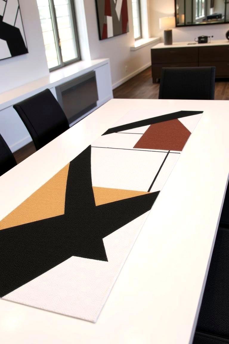 Modern Geometric Pattern Table Runner - 24 Table Runner Ideas