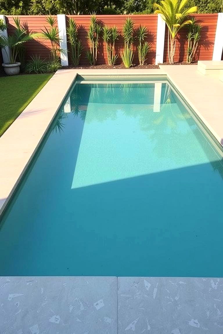 Modern Geometric Statements - 24 Stamped Concrete Pool Deck Ideas
