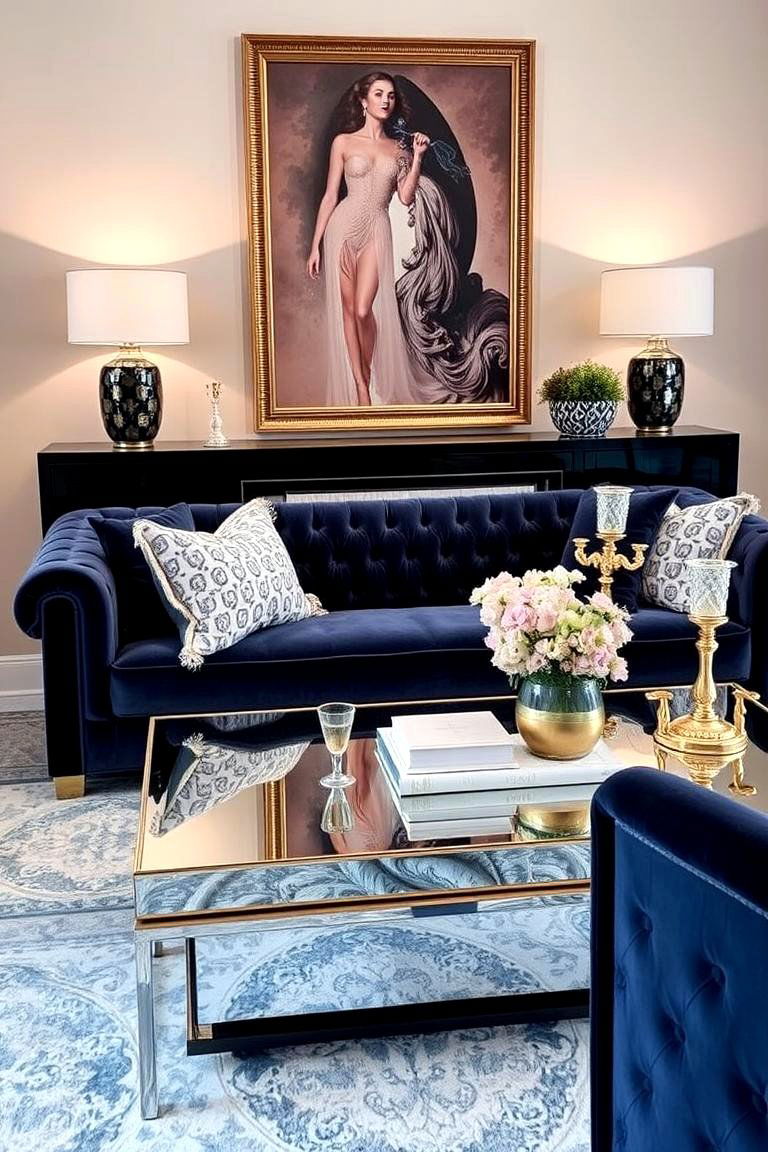 Modern Glam - 24 Aesthetic Living Room Ideas