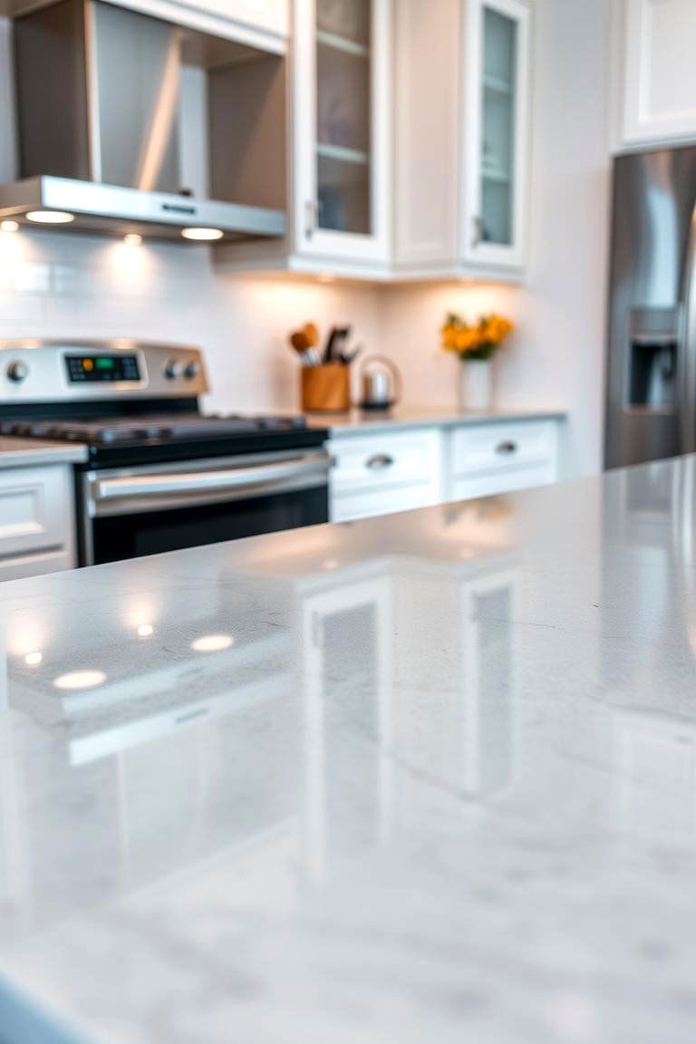 Modern Glass Accents - 24 Kitchen Countertop Ideas