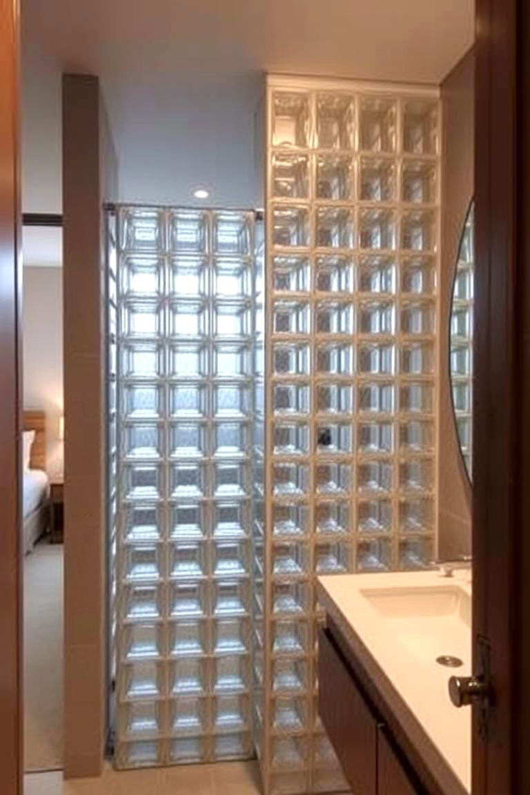 Modern Glass Block Divider - 24 Room Divider Ideas