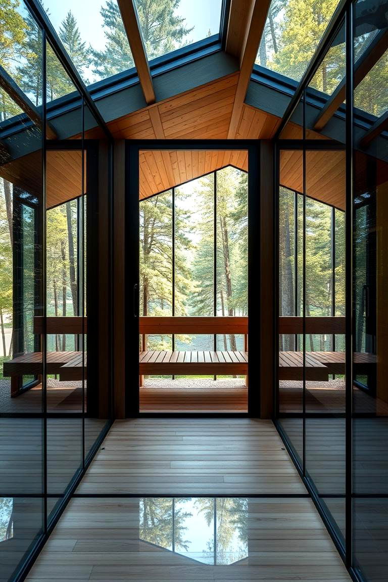 Modern Glass Sauna Retreat - 24 Outdoor Sauna Ideas