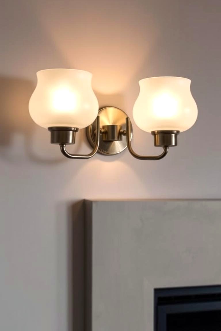 Modern Glass Sconce - 24 Fireplace Sconces Ideas