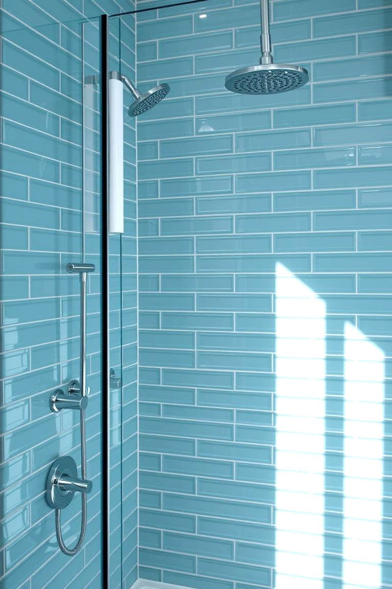 Modern Glass Tiles - 24 Shower Wall Ideas