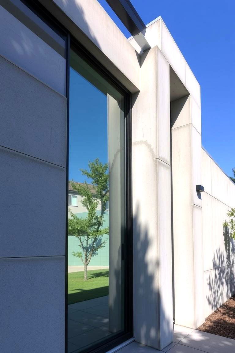 Modern Glass and Concrete Fusion Gate - 24 Japanese Garden Gate Design Ideas