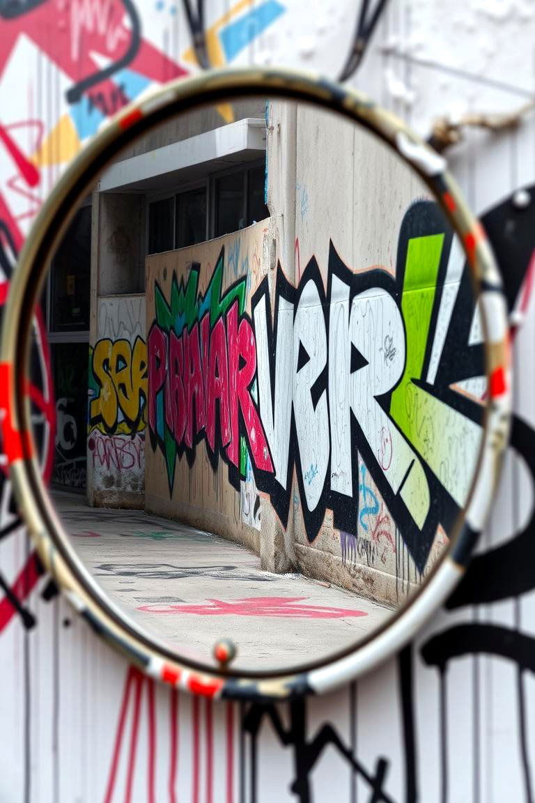 Modern Graffiti - 24 Mirror Painting Ideas