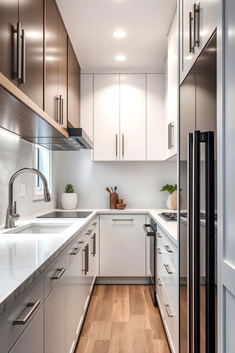 Modern Hardware and Fixtures - 24 Galley Kitchen Ideas