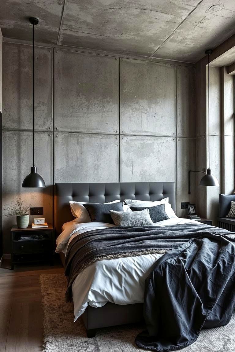 Modern Industrial Dark - 24 Dark Bedroom Ideas