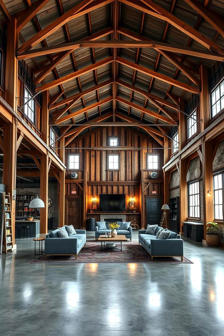 Modern Industrial Loft - 24 Pole Barn Interior Ideas