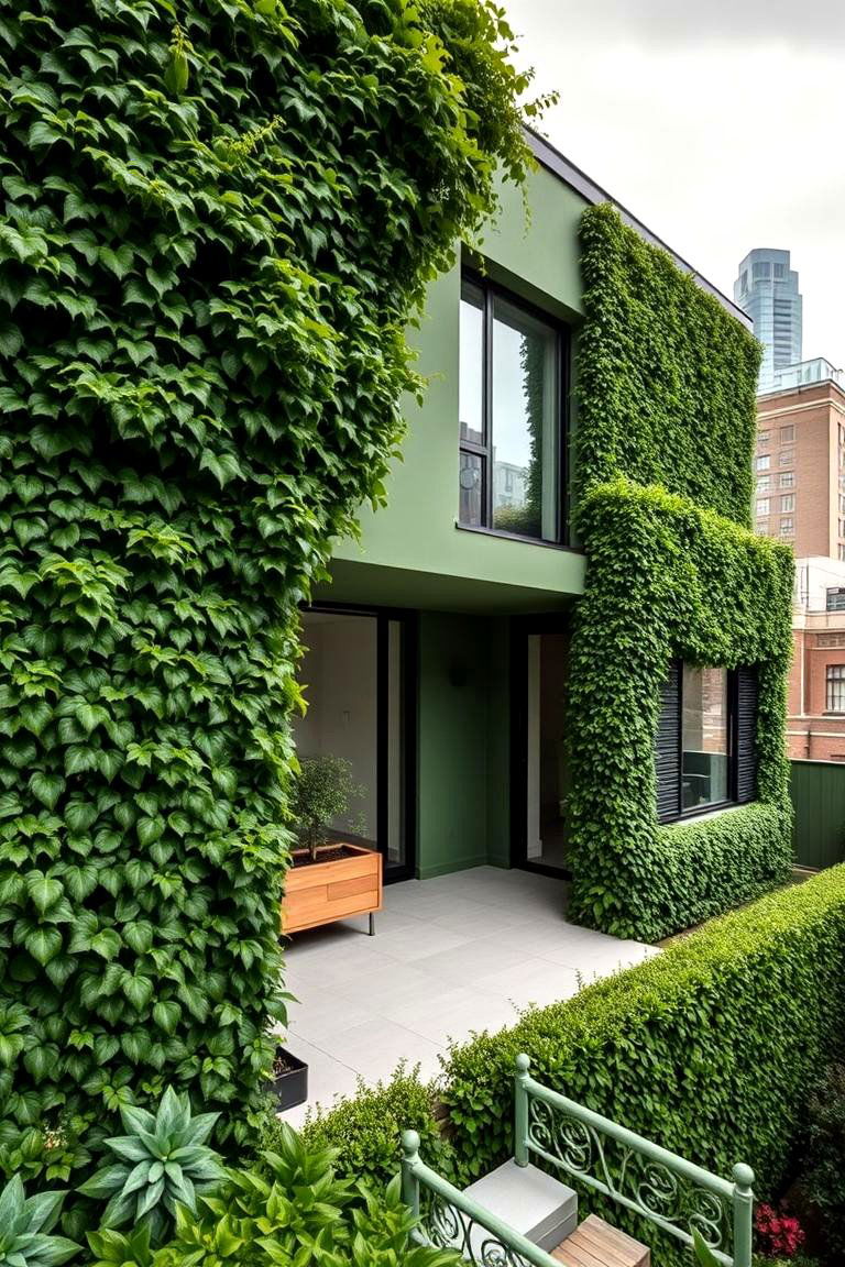 Modern Ivy - 24 Dark Green Exterior Paint Color Schemes