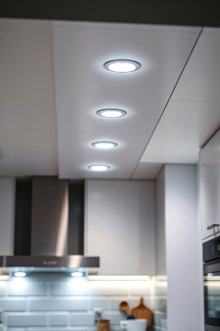 Modern LED Lit Soffit Feature - 24 Kitchen Soffit Ideas