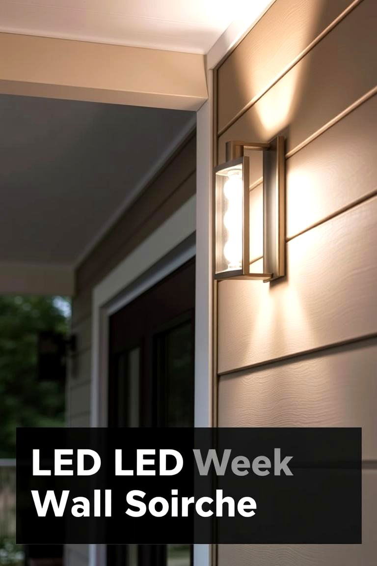 Modern LED Wall Sconces - 24 Front Porch Lighting Ideas