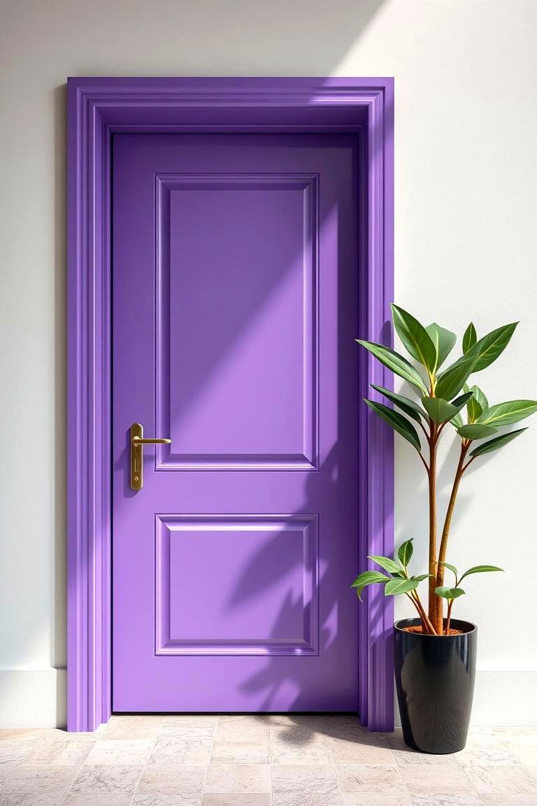 Modern Lavender Door Statement - 24 Lavender Front Door Ideas