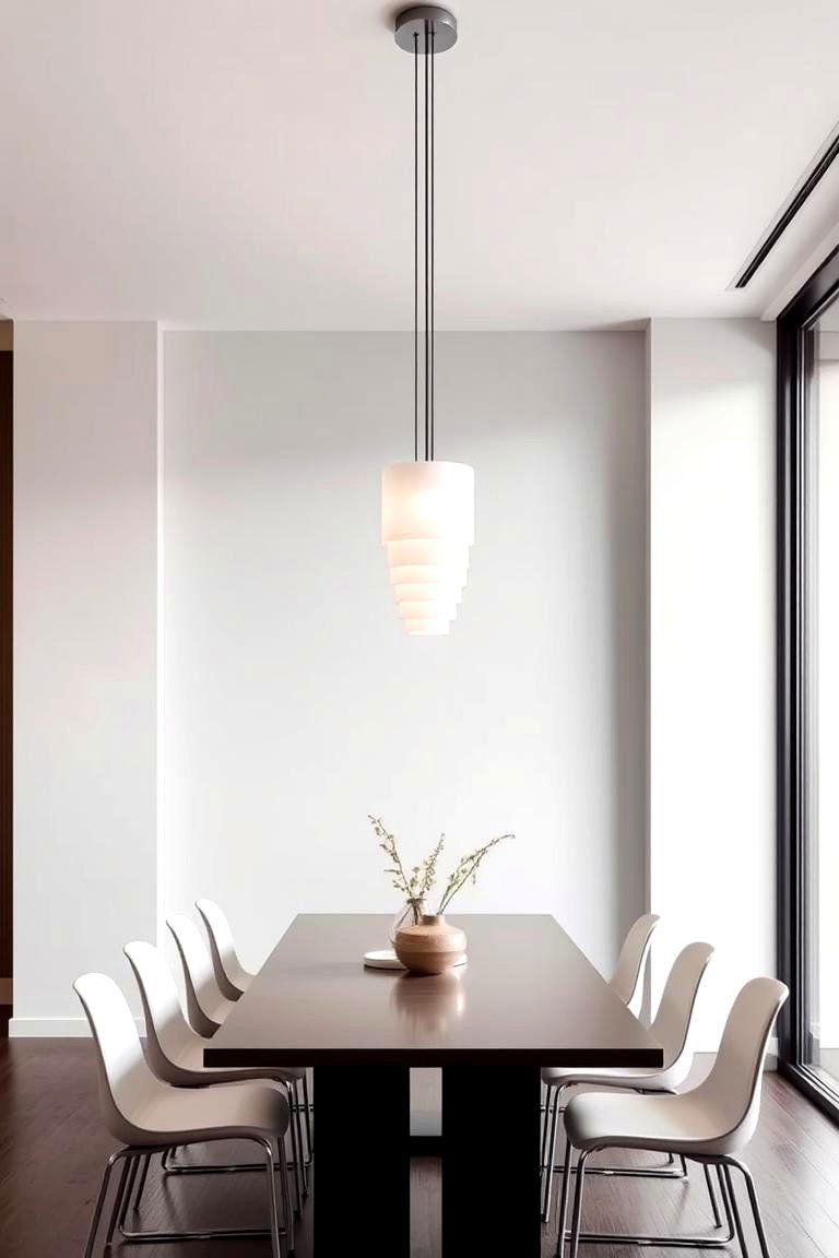 Modern Linear Pendant - 24 Small Dining Room Lighting Ideas