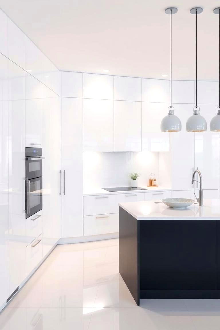 Modern Matte Black Statement - 24 white kitchen ideas with black island