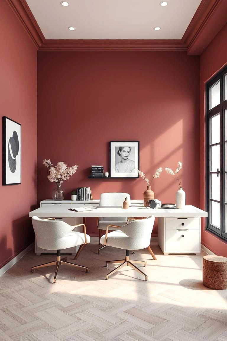 Modern Mauve - 24 Home Office Paint Colors