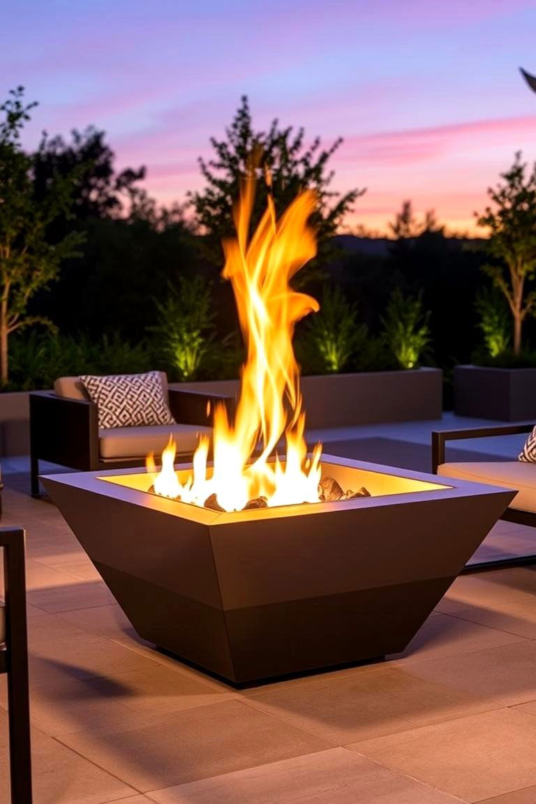 Modern Metal Fire Pit - 24 Backyard Fire Pit Ideas Landscaping