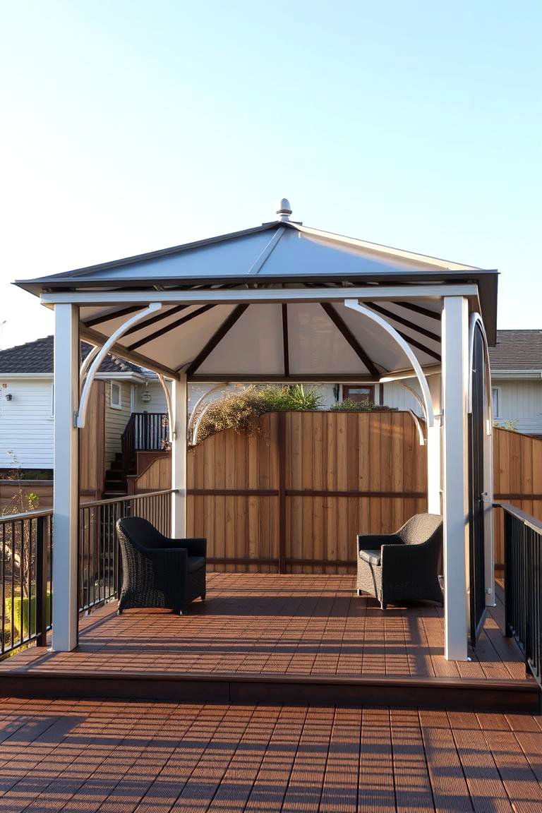 Modern Metal Gazebo - 24 Gazebo on Deck Ideas