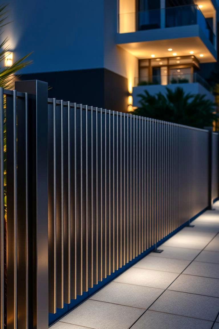 Modern Metal Minimalism - 24 Decorative Fence Ideas