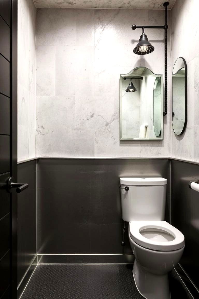 Modern Metal Wainscoting - 24 Bathroom Wainscoting Ideas