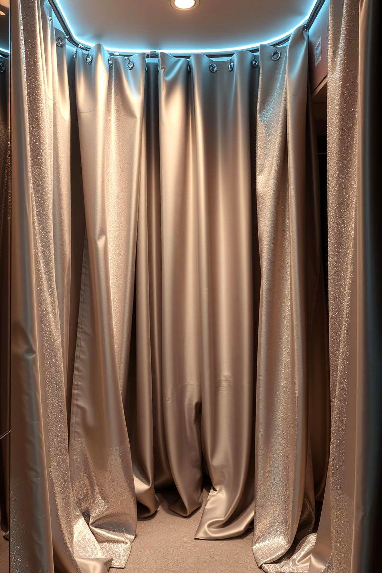 Modern Metallic Accents - 24 closet curtain ideas