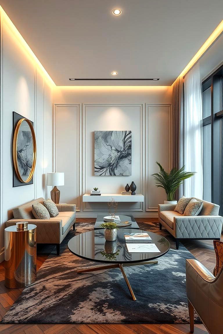 Modern Metallic Accents - 24 Boys Room Paint Ideas