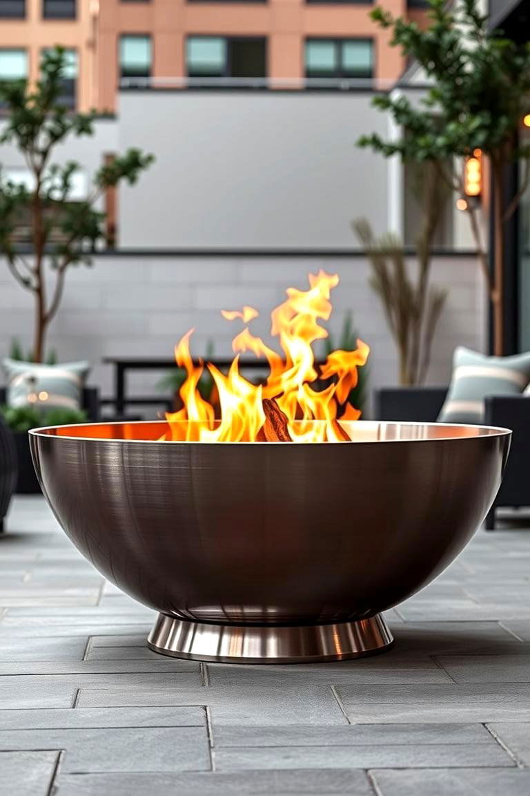 Modern Metallic Finishes Fire Pit - 24 Truck Rim Fire Pit Ideas