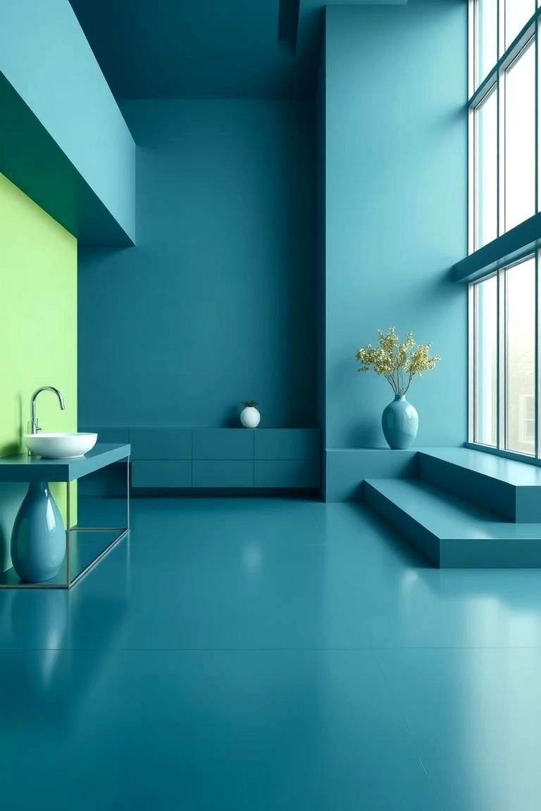 Modern Minimalism Steel Blue and Pistachio Green - 24 Blue and Green Color Combos for Decorating