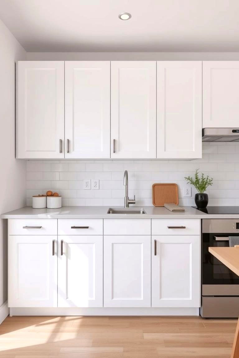 Modern Minimalism with Handleless Cabinets - 24 Painting Kitchen Cabinet Ideas