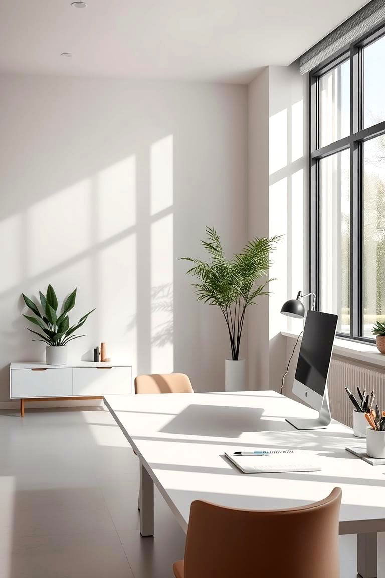 Modern Minimalist - 24 Home Office Background Ideas