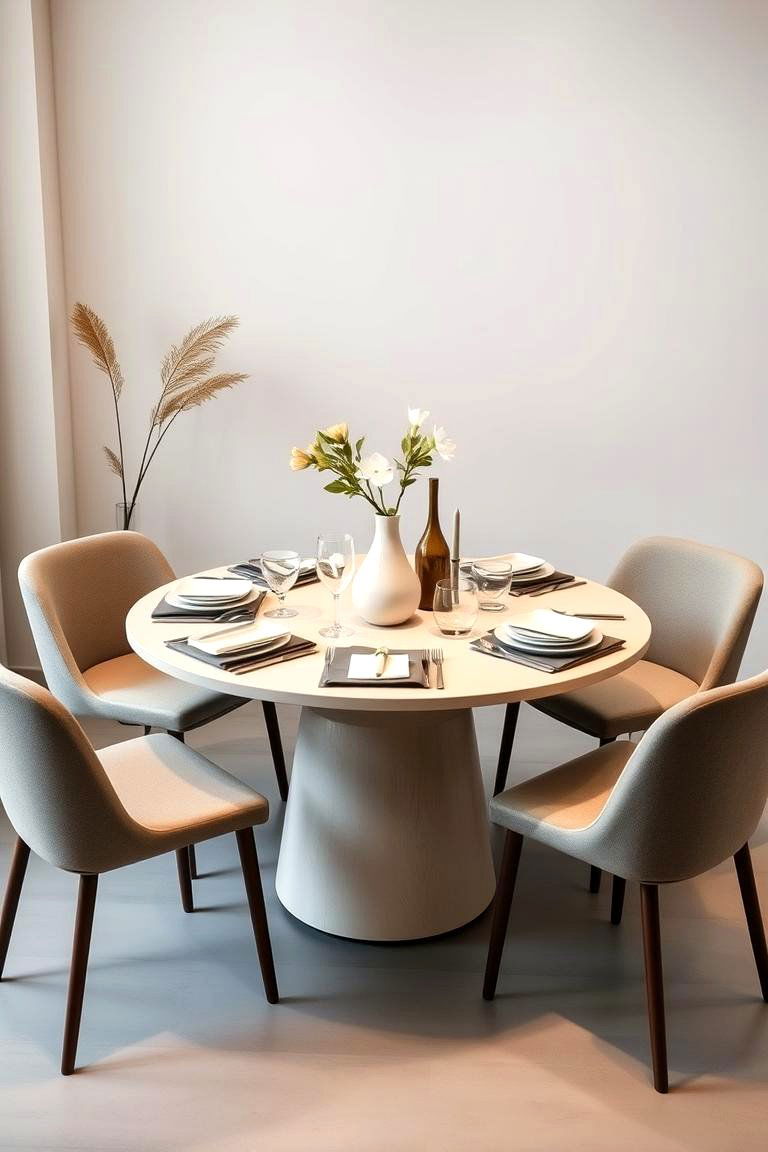 Modern Minimalist Accents - 24 Round Table Decor Ideas