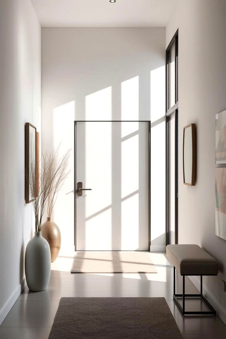 Modern Minimalist Accents - 24 Spring Front Door Decor Ideas