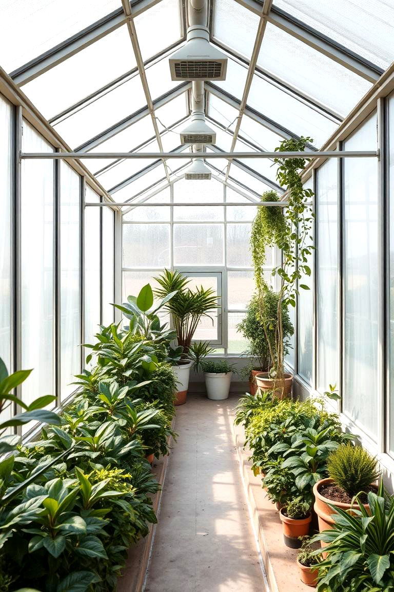 Modern Minimalist Accents - 24 Greenhouse Decor Ideas