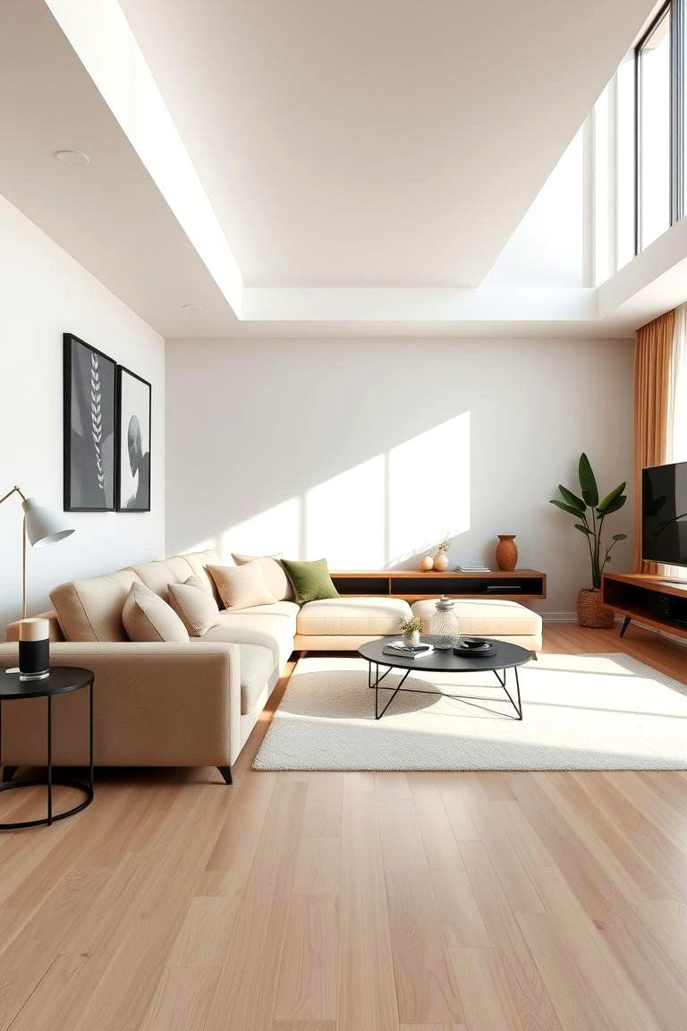 Modern Minimalist Appeal - 24 Beige Couch Living Room Ideas