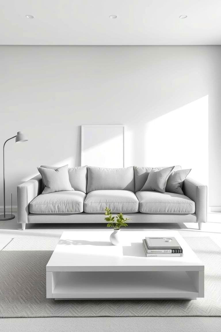 Modern Minimalist Approach - 24 Grey and White Living Room Ideas