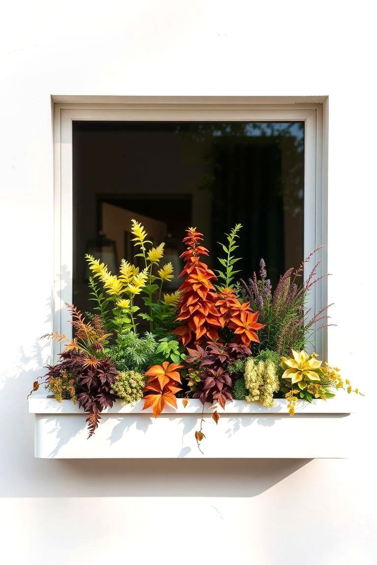 Modern Minimalist Autumn - 24 Fall Window Box Ideas